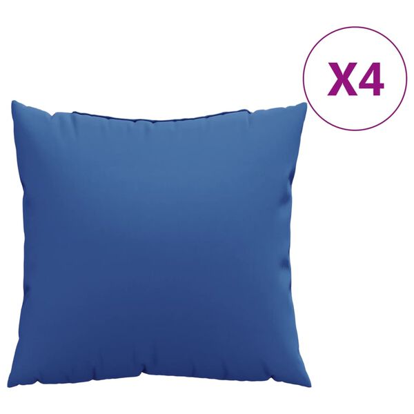 vidaXL Coussins de canap&eacute; 4 pcs bleu royal 50x50 cm tissu