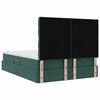 vidaXL Lit avec rangement et LED Vert fonc&eacute; 140 x 190 cm Velours