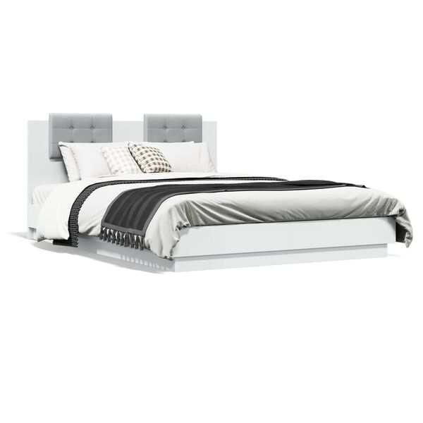 vidaXL Cadre de lit sans matelas blanc 140x200 cm