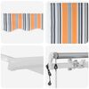 vidaXL Auvent R&eacute;tractable Multicolore 400 &times; 300 cm Tissu et acier