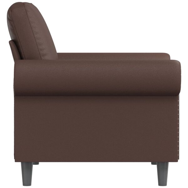vidaXL Fauteuil Marron 60 cm Similicuir