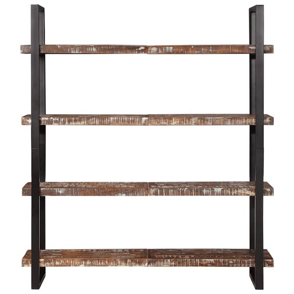 vidaXL Biblioth&egrave;que 4 niveaux 160x40x180cm Bois solide de r&eacute;cup&eacute;ration