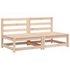 vidaXL Canap&eacute;s de jardin sans accoudoirs 2 pcs blanc bois pin massif
