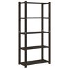 vidaXL Support de rangement &agrave; 5 niveaux noir 80x38x170 cm bois pin