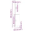 vidaXL Buffet haut Gris b&eacute;ton 34,5x34x180 cm Bois d'ing&eacute;nierie
