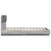 vidaXL Cadre de lit avec LED sans matelas sonoma gris 120x190 cm
