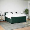 vidaXL Sommier &agrave; lattes de lit et matelas Vert fonc&eacute; 200x200cm Velours