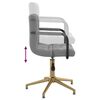 vidaXL Chaises &agrave; manger pivotantes lot de 2 gris clair velours