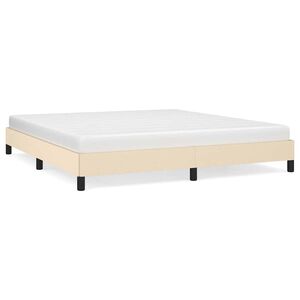 vidaXL Cadre de lit sans matelas cr&egrave;me 180x200 cm tissu