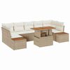 vidaXL Ensemble de salle &agrave; manger pour jardin 8 pcs Beige et cr&egrave;me