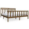 vidaXL Cadre de lit Marron miel 180x200 cm Super King Bois massif
