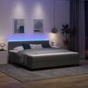 vidaXL Lit &agrave; ressorts avec matelas Gris fonc&eacute; 180 x 200 cm tissu