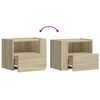vidaXL Tables de chevet murales 2 pcs ch&ecirc;ne sonoma 45x30x35 cm