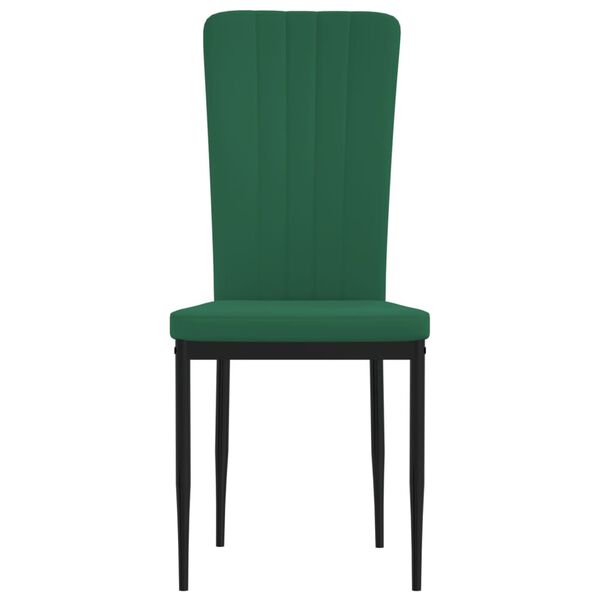 vidaXL Chaises à manger lot de 4 Vert foncé Velours