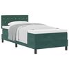 vidaXL Lit &agrave; ressorts avec matelas Vert fonc&eacute; 90 x 200 cm Velours