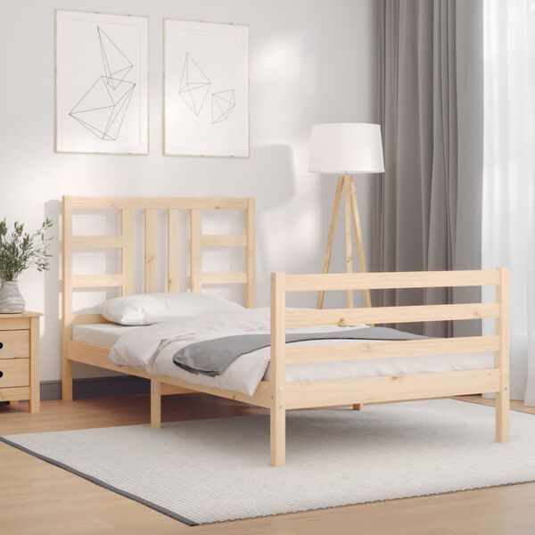 vidaXL Cadre de lit sans matelas bois de pin massif