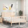 vidaXL Cadre de lit sans matelas bois de pin massif