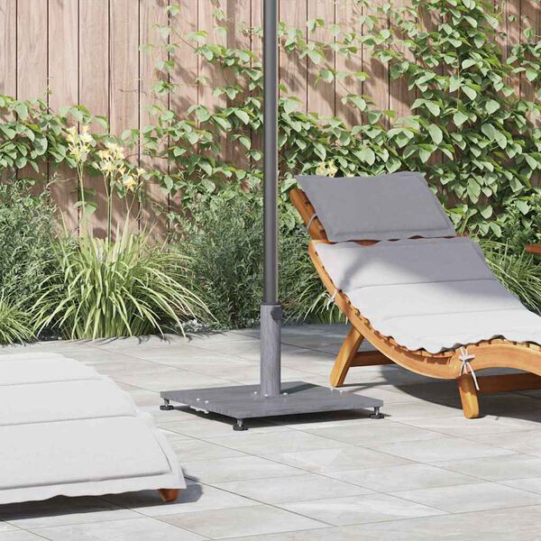 vidaXL Pied de parasol Aspect Bois Gris Foncé 45 x 45 x 31 cm