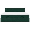 vidaXL Cadre de lit ottoman avec matelas vert fonc&eacute; 200x200 cm velours