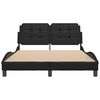 vidaXL Cadre de lit sans matelas Zadar noir 140x200 cm similicuir