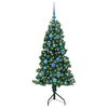 vidaXL Arbre de No&euml;l artificiel d'angle Vert 150 cm PVC et m&eacute;tal