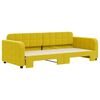 vidaXL Lit de jour avec lit gigogne jaune 90x200 cm velours