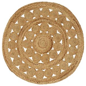 vidaXL Tapis de surface Naturel &Oslash; 90 cm Jute