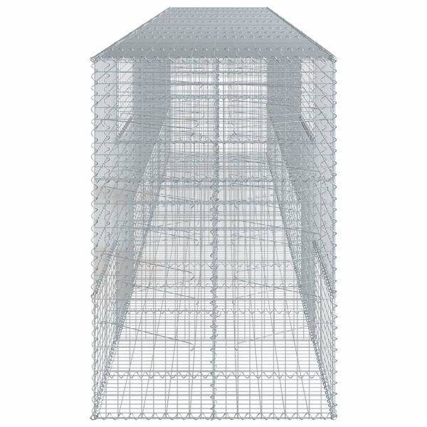 vidaXL Panier gabion avec couvercle 700x100x150 cm fer galvanisé