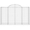 vidaXL Paniers &agrave; gabions arqu&eacute;s 4 pcs 200x50x120/140 cm Fer galvanis&eacute;