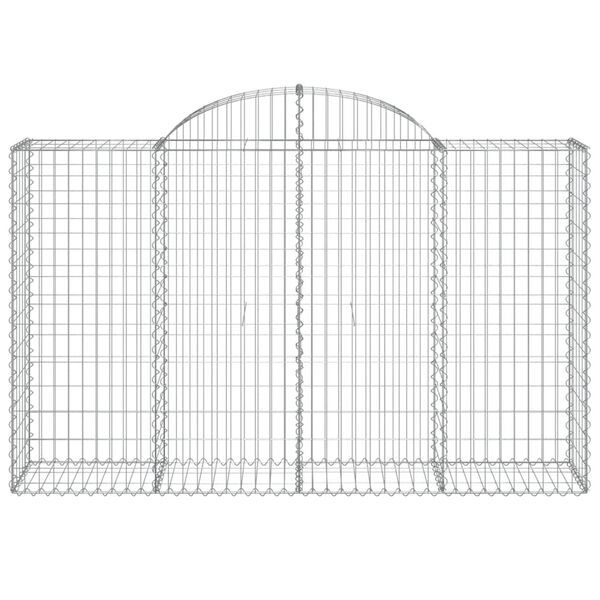 vidaXL Paniers &agrave; gabions arqu&eacute;s 4 pcs 200x50x120/140 cm Fer galvanis&eacute;
