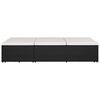 vidaXL Chaise longue convertible avec coussin R&eacute;sine tress&eacute;e Noir