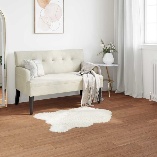 vidaXL Tapis en fausse Tafalla Blanc 80 x 120 cm Polyester