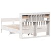 vidaXL Lit biblioth&egrave;que sans matelas blanc 140x200 cm bois pin massif