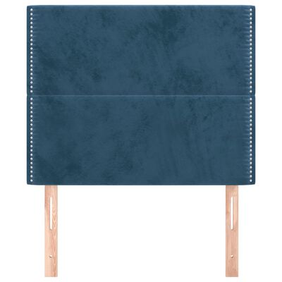 vidaXL Têtes de lit 2 pcs Bleu foncé 80x5x78/88 cm Velours