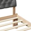 vidaXL Cadre de lit avec t&ecirc;te de lit marron et gris fonc&eacute; 150 x 200 cm