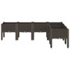 vidaXL Jardini&egrave;re avec pieds marron 160x120x42 cm PP