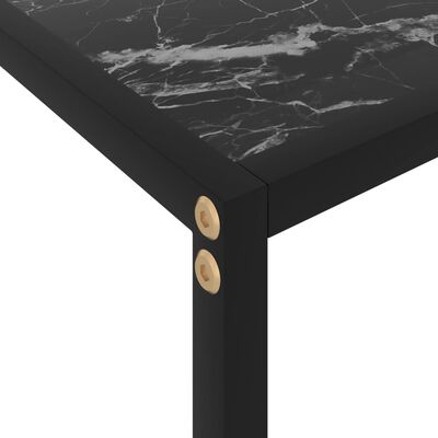 vidaXL Table console Noir 60x35x75 cm Verre trempé
