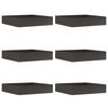 vidaXL Bordure de Pelouse 6 pc 60 x 60 x 13 cm Acier Noir