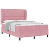 vidaXL Lit &agrave; ressorts avec t&ecirc;te de lit Rose 200 x 160 cm Velours