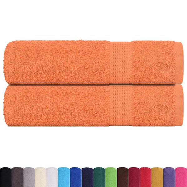 vidaXL Serviettes de douche 2 pcs orange 70x140 cm 360 g/m&sup2; 100% coton