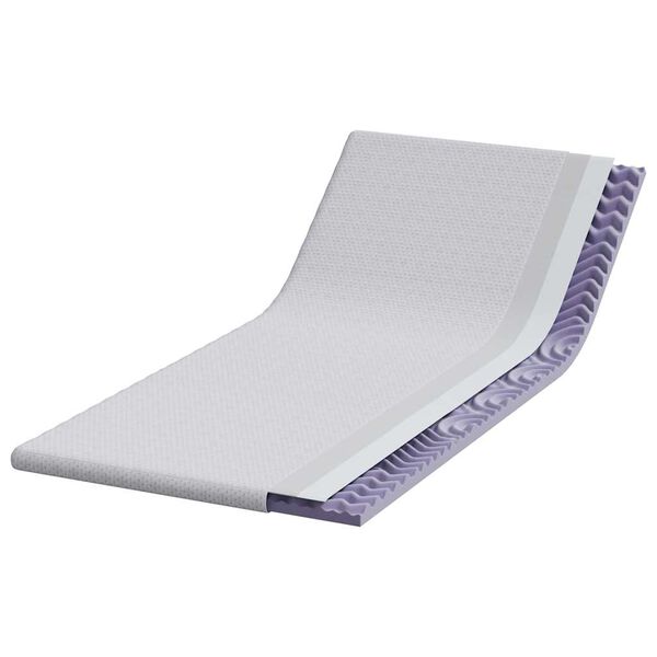vidaXL Surmatelas Blanc 90 x 190 cm Tissu Jacquard