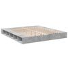 vidaXL Cadre de lit sans matelas gris b&eacute;ton 200x200 cm