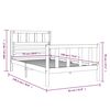 vidaXL Cadre de lit sans matelas blanc bois massif