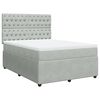vidaXL Sommier &agrave; lattes de lit et matelas Gris clair 160x200cm Velours