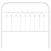 vidaXL T&ecirc;te de lit m&eacute;tal blanc 100 cm