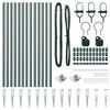 vidaXL Poteau de cl&ocirc;ture. 13 pcs Vert Acier