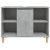vidaXL Meuble d'&eacute;vier gris b&eacute;ton 80x33x60 cm bois d'ing&eacute;nierie