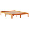 vidaXL Cadre de lit sans matelas cire marron 135x190cm bois pin massif