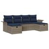 vidaXL Ensemble de canap&eacute; de jardin 6 pc Poly rotin