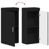 vidaXL Armoire murale de salle de bain TULUM Noir 37 x 24,5 x 86 cm